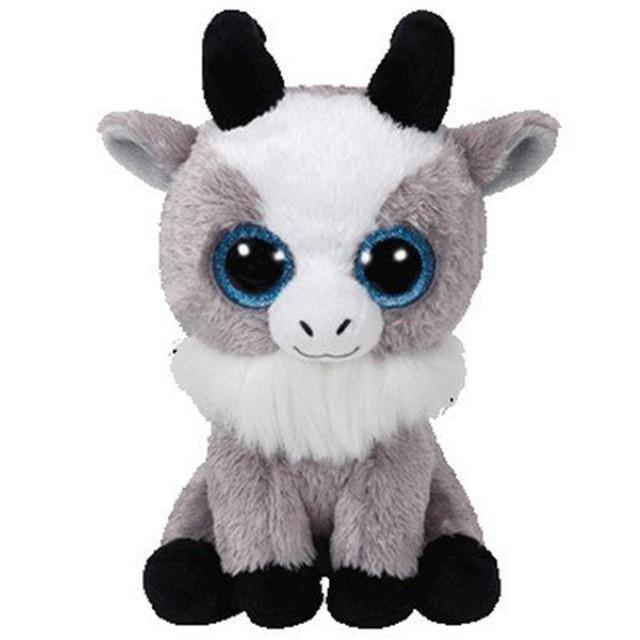 Pyoopeo Ty Boos 6" 15cm Mummy Owl Fish Bear Penguin Turtle Monkey Plush Big-eyed Stuffed Animal Doll Toy with Heart Tag