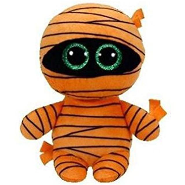 Pyoopeo Ty Boos 6" 15cm Mummy Owl Fish Bear Penguin Turtle Monkey Plush Big-eyed Stuffed Animal Doll Toy with Heart Tag