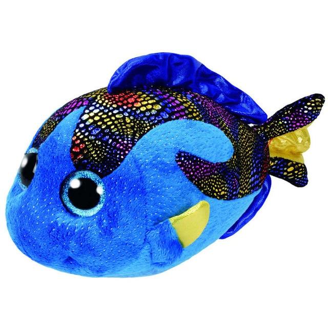Pyoopeo Ty Boos 6" 15cm Mummy Owl Fish Bear Penguin Turtle Monkey Plush Big-eyed Stuffed Animal Doll Toy with Heart Tag
