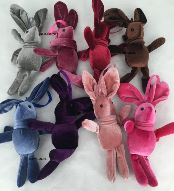 4Colors , Mini 9CM Rabbit Plush Stuffed animal TOY DOLL , Key chain gift Pendant rabbits Plush TOY DOLL