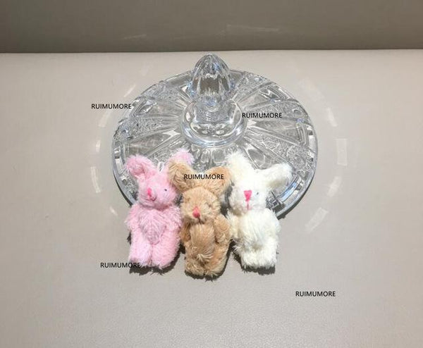 4Colors , Mini 9CM Rabbit Plush Stuffed animal TOY DOLL , Key chain gift Pendant rabbits Plush TOY DOLL