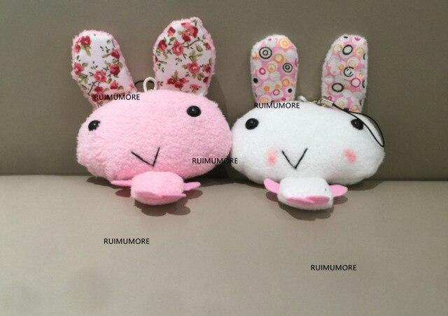 4Colors , Mini 9CM Rabbit Plush Stuffed animal TOY DOLL , Key chain gift Pendant rabbits Plush TOY DOLL