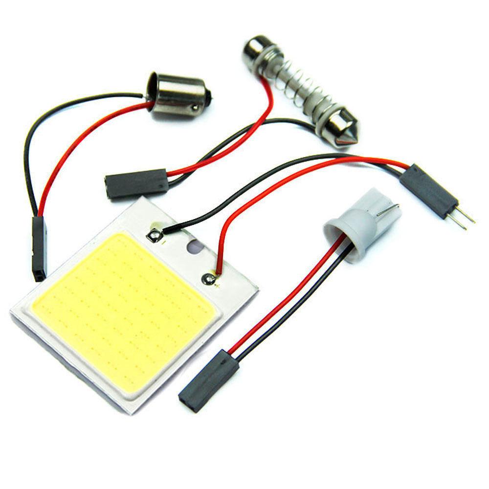 SEKINEW 48 SMD COB LED T10 4W 12V Light Car Interior Panel Lights Dome Lamp Bulb+Parts Interior Accessories Ornaments