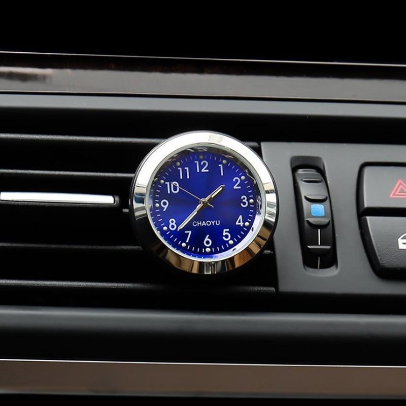 2 in 1 function Car Ornament Air Freshener Interior Decoration LuminousÂ Clock Auto Watch Automotive Vents Clip Air Freshener