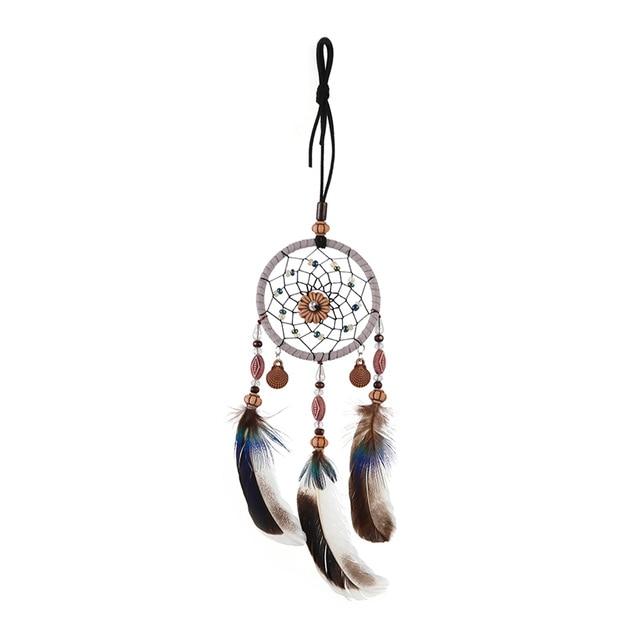 Car Pendant Handmade Dream Catcher Feather Hanging Car Rearview Mirror Ornament Auto Decoration Accessories