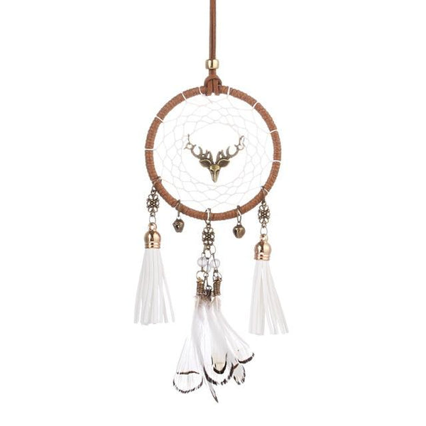 Car Pendant Handmade Dream Catcher Feather Hanging Car Rearview Mirror Ornament Auto Decoration Accessories