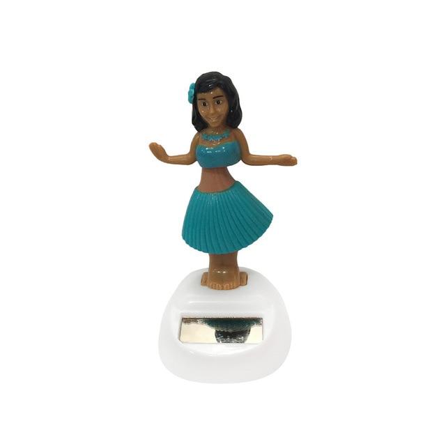 Solar Dancing Hawaii girl Hula Shaking Head Toy Auto Interior Decompression Dashboard Decoration Car Ornaments Car Accessories 4