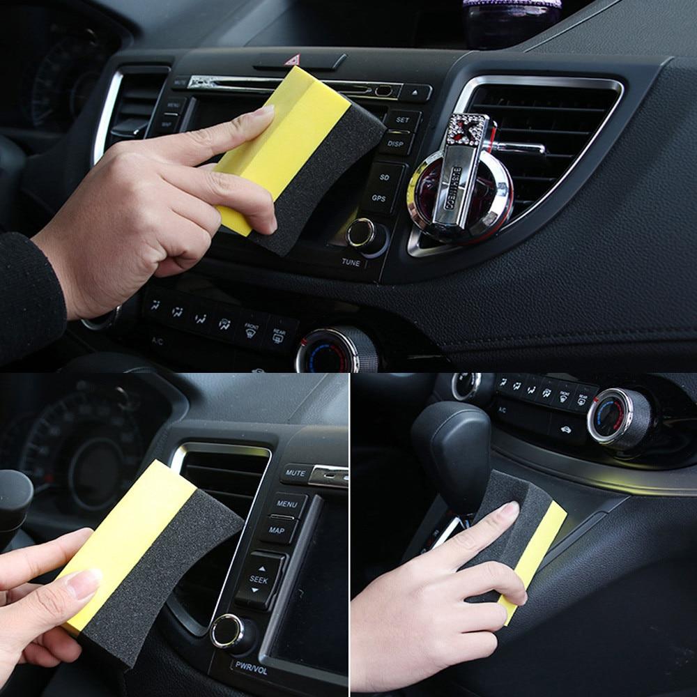 Hot Selling 2pcs Soft UShape Car Tire Waxing Polishing Compound Washing Sponge Cleaning Pad Brush Lowest Price 10*6*3.5cm