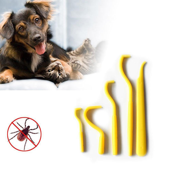 5Pcs Plastic Tick Twister Hook Tool Tick Remover Dog Accessories Manual Debulking Flea Remover Hook Cat Dog Pet Supplies