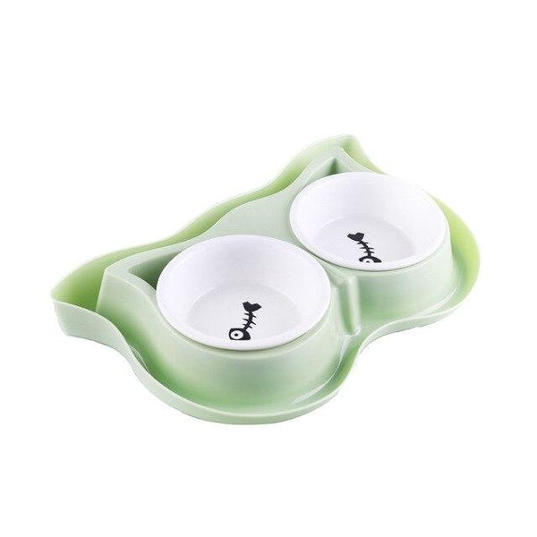 Pet Cat Ceramic Pet Bowl Plastic Frame Anti-skid Protectio cervical Food Water Dogs Cats Dishes Bowls Pet Supplies Accessorie