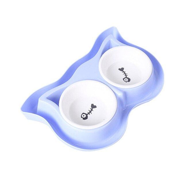 Pet Cat Ceramic Pet Bowl Plastic Frame Anti-skid Protectio cervical Food Water Dogs Cats Dishes Bowls Pet Supplies Accessorie