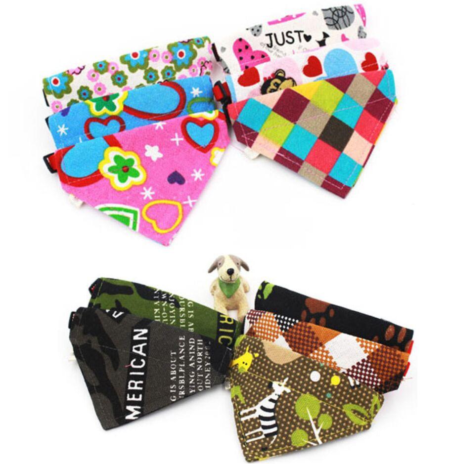 Adjustable Scarf Necktie-Bandana Bowtie Dog-Accessories Collar Cotton Towel Scarf Shawl Variety Of Patterns Dog Cat Accessories