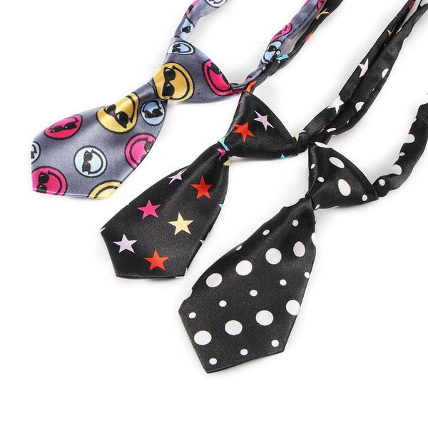 Houkiper 1pc Portable Adjustable Polyester Note Print Decor Pet Cat Dog Puppy Tie Necktie Accessories Gift