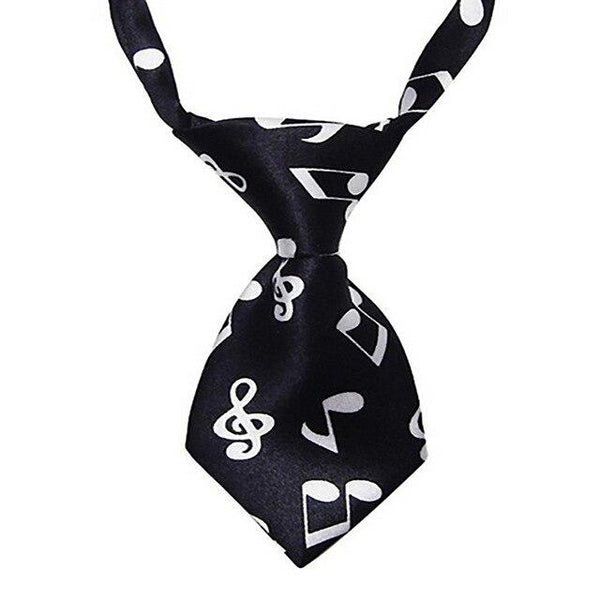 Houkiper 1pc Portable Adjustable Polyester Note Print Decor Pet Cat Dog Puppy Tie Necktie Accessories Gift