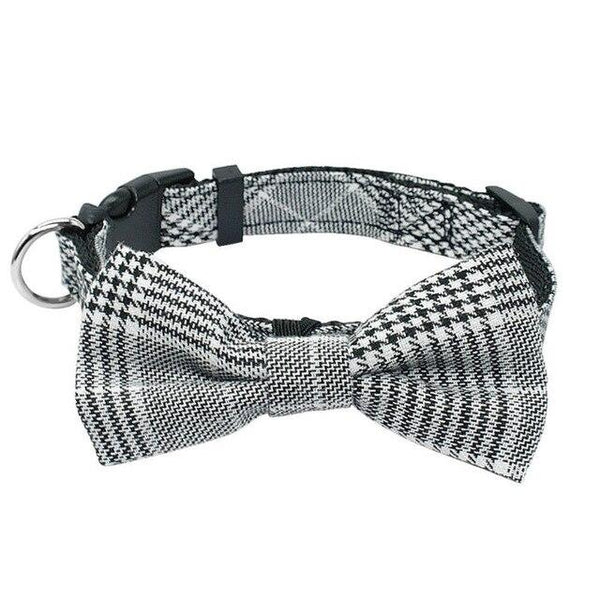 1pc Cloth Pet Dog Cat Necklace Bow Tie Collar Adjustable Plaid Bow Ties Necktie Collar Lovely Dog Cat Puppy Pet Kitty