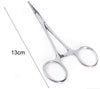 Behogar 1pc Pet Medical Stainless Steel Straight/Curved Head Hemostatic Forceps Scissors Needle Holder For Pet Hair Clamp Pliers