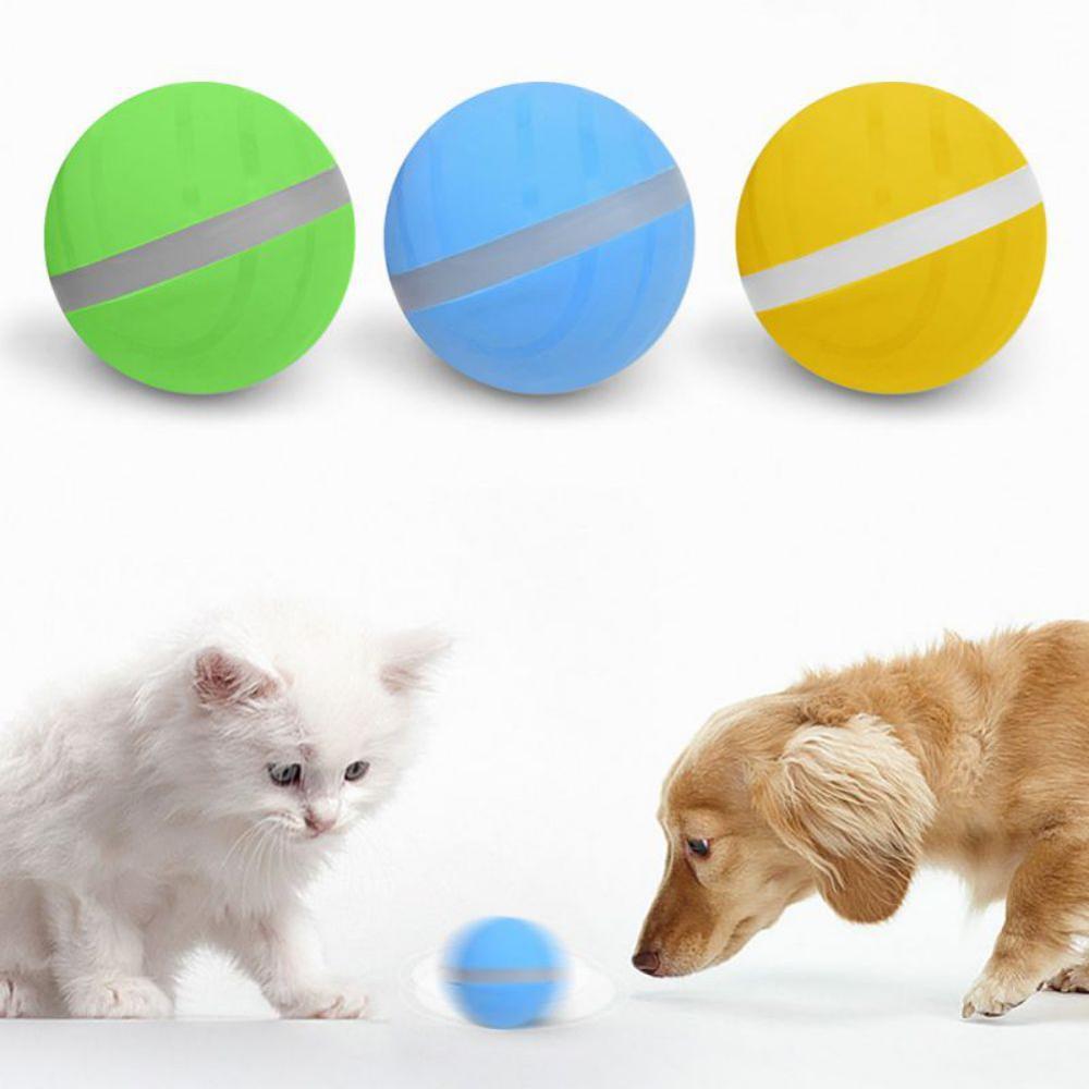 Waterproof Dog Toy Magic Roller Ball Jumping Chew Ball USB Electric Pet Ball LED Rolling Flash Ball Fun Toy For Cat Dog Kids