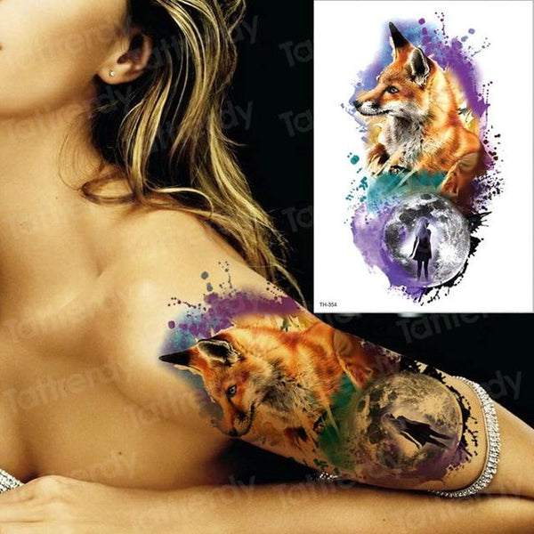 tattoo sleeve tattoo sticker men temporary tattoo wolf tatoo tiger cat swallow tattoos waterproof fake tatoo chest body art boys
