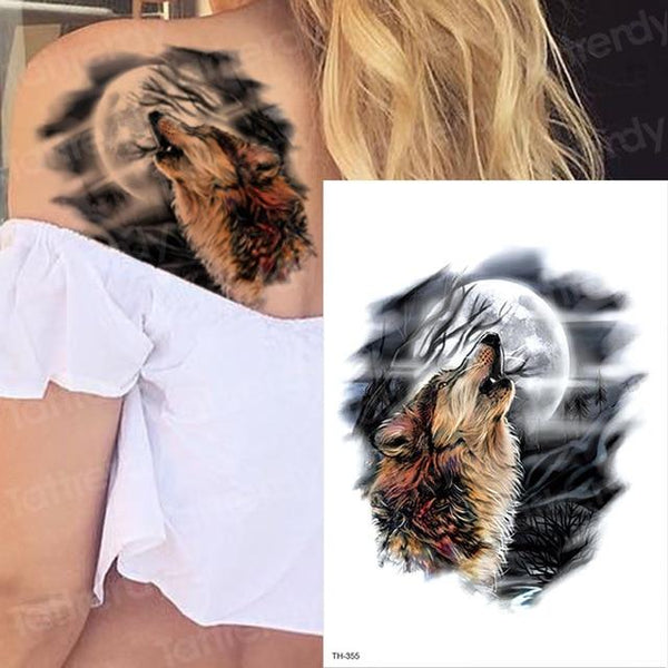 tattoo sleeve tattoo sticker men temporary tattoo wolf tatoo tiger cat swallow tattoos waterproof fake tatoo chest body art boys