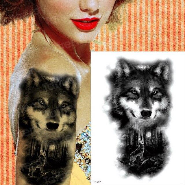 tattoo sleeve tattoo sticker men temporary tattoo wolf tatoo tiger cat swallow tattoos waterproof fake tatoo chest body art boys