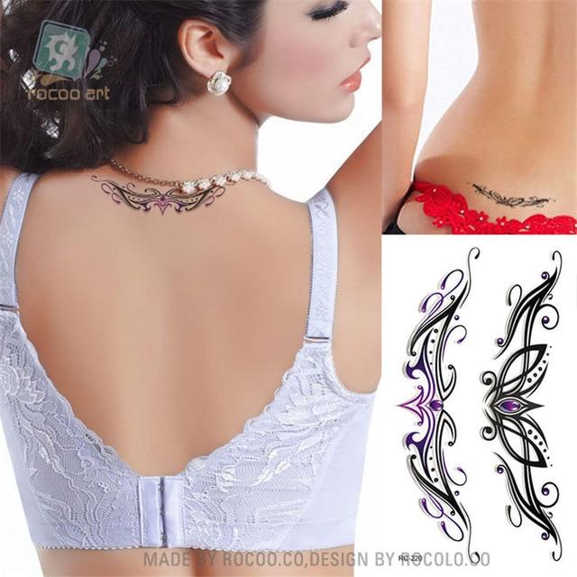 individuality waterproof temporary tattoos paper for lady women 3d sexy crown Jewelry design tattoo sticker RC2220