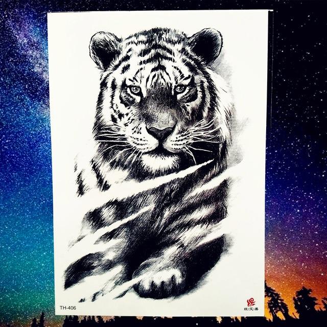 REJASKI Roar Wolf Moon Howl Forest Temporary Tattoo Sticker Arm Waterproof Tattoos Body Art Men Black Fake Tatoo