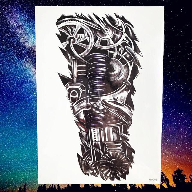 REJASKI Roar Wolf Moon Howl Forest Temporary Tattoo Sticker Arm Waterproof Tattoos Body Art Men Black Fake Tatoo