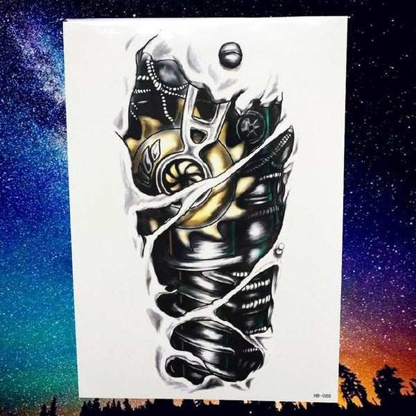REJASKI Roar Wolf Moon Howl Forest Temporary Tattoo Sticker Arm Waterproof Tattoos Body Art Men Black Fake Tatoo