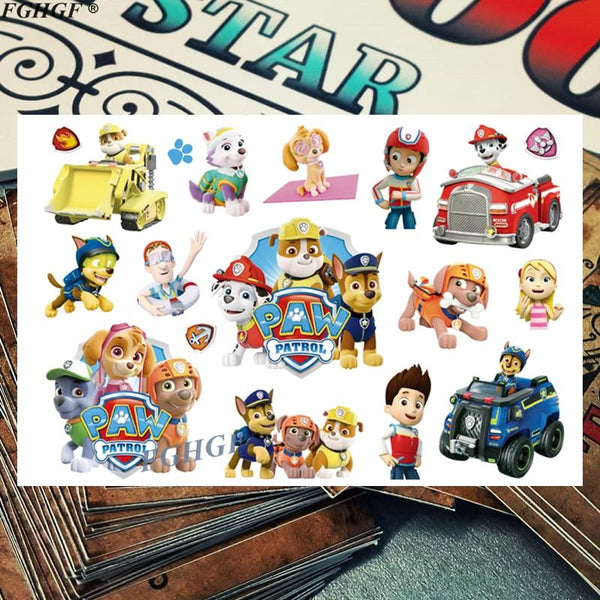 Kids 3d Cute Dog Agent Child Temporary Body Art Flash Tattoo Sticker 17*10cm Waterproof painless tattoo Free shipping