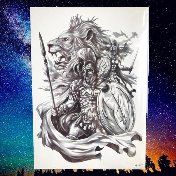 REJASKI Roar Wolf Moon Howl Forest Temporary Tattoo Sticker Arm Waterproof Tattoos Body Art Men Black Fake Tatoo
