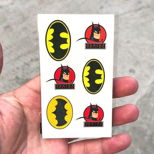 Waterproof Temporary Tattoo Sticker super men captain American cartoon tatto stickers flash tatoo fake tattoos for kids child 4