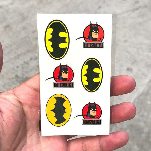 Waterproof Temporary Tattoo Sticker super men captain American cartoon tatto stickers flash tatoo fake tattoos for kids child 4