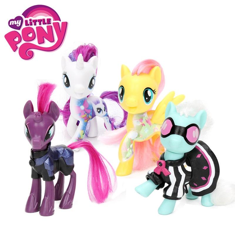 4pcs My Little Pony Toys Friendship is Magic Photo Finish Rarity Fluttershy Tempest Shadow PVC Action Figures Collection Model