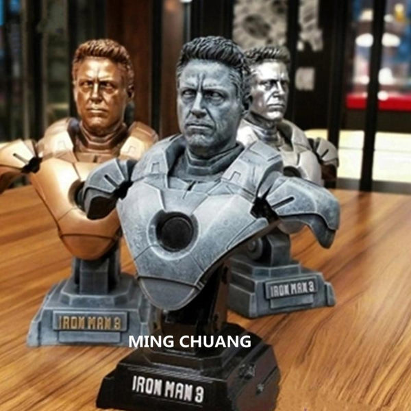 Avengers Infinity War Statue Superhero Bust Iron Man Tony Stark Half-Length Photo Or Portrait 1/4 Resin Action Figure Toy J614