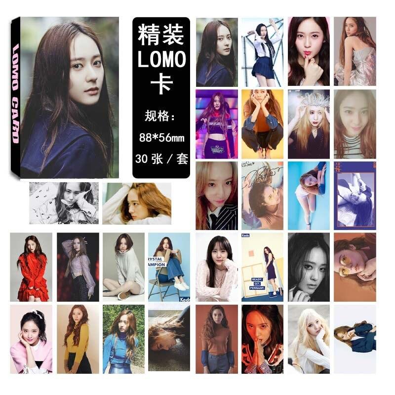 [MYKPOP]F(X) FX KRYSTAL Chrystal (Jung Soo Jung) LOMO Cards New Fashion K-POP Paper Photo Card HD Photocard SA18030518