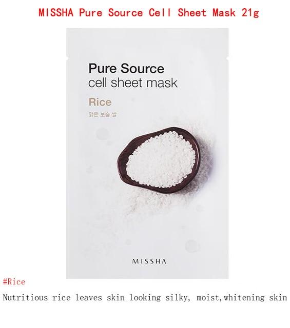 Holika Holika Pure Essence Mask Sheet 1pcs MISSHA Face Mask Whitening Moisturizing Anti Wrinkle Facial Mask Korea Cosmetics