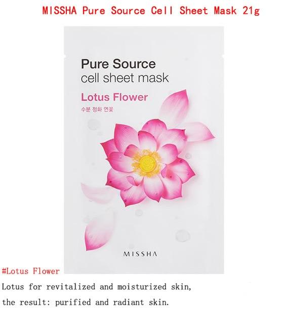 Holika Holika Pure Essence Mask Sheet 1pcs MISSHA Face Mask Whitening Moisturizing Anti Wrinkle Facial Mask Korea Cosmetics