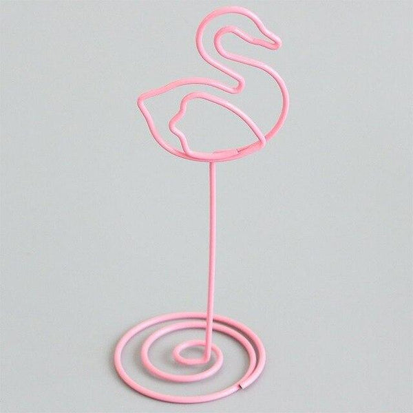 Heart-shaped Animals Unicorn Action Figure Printed Metal Flamingo Photo Clip Simple Office Desk Message Note Clip Decoration Toy
