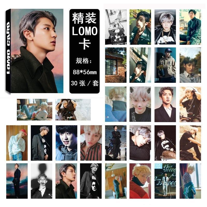 [MYKPOP]EXO CHANYEOL LOMO Cards Set 30pcs/set DON'T MESS UP MY TEMPO Paper Photo Card KPOP Fans Collection SA18111803