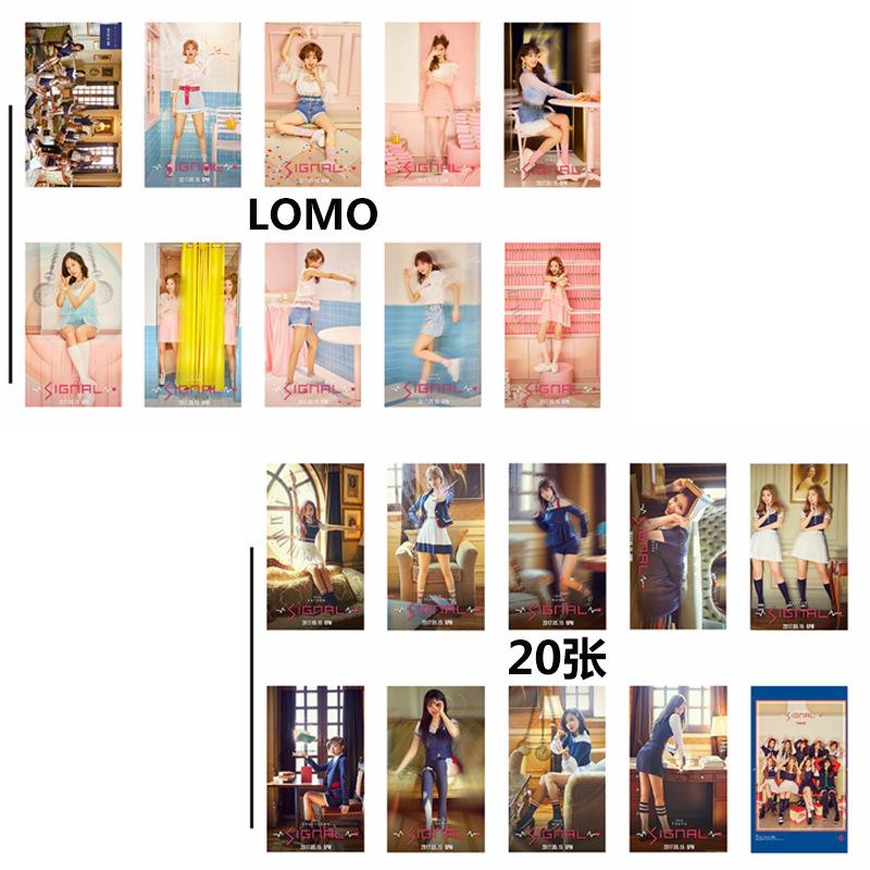 [MYKPOP]TWICE LOMO Cards Set 20pcs/set Paper Photo Card SIGNAL KPOP Fans Collection Tin Box Packing SA18082103
