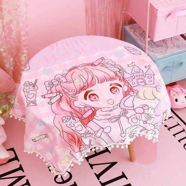 Cosplay Sailor Moon card captor sakura Action Figure Printed Polyester Usagi Cartoon Luna Cat photo Background Cloth Tablecloth