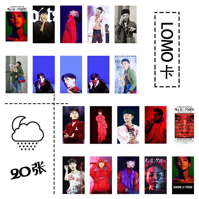 [MYKPOP]BIGBANG ACT III MOTTE LOMO Cards Set 20pcs/set Paper Photo Card KPOP Fans Collection Tin Box Packing SA18082511