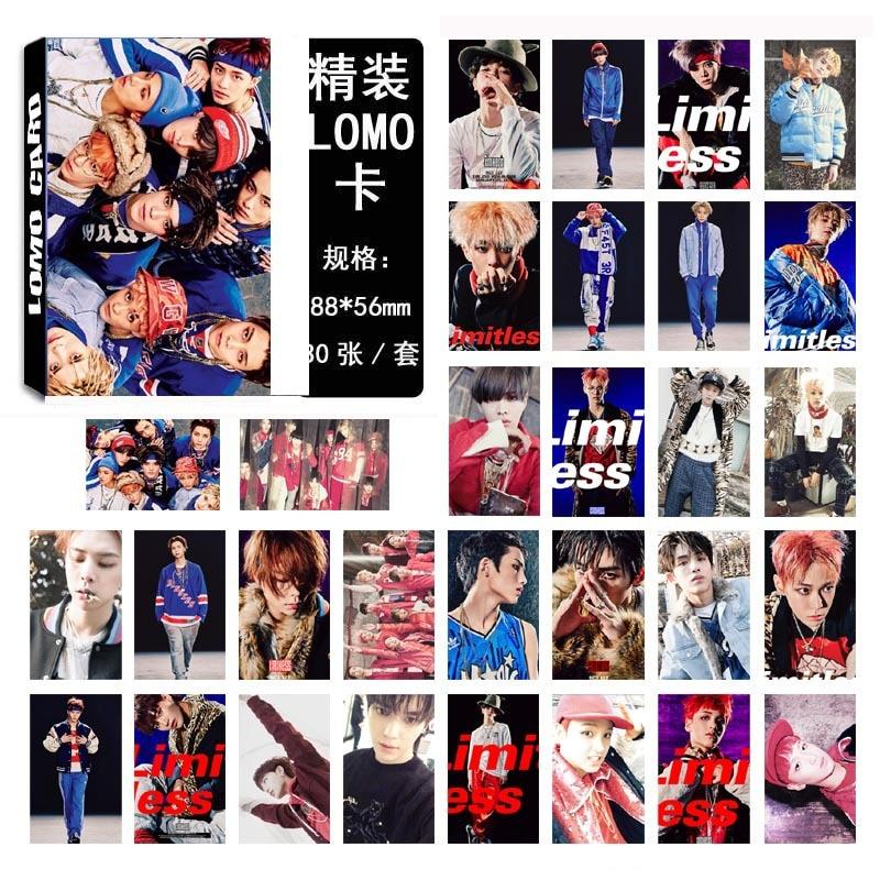 [MYKPOP]NCT 127 LIMITLESS LOMO Cards New Fashion K-POP Paper Photo Card HD Photocard SA18030525