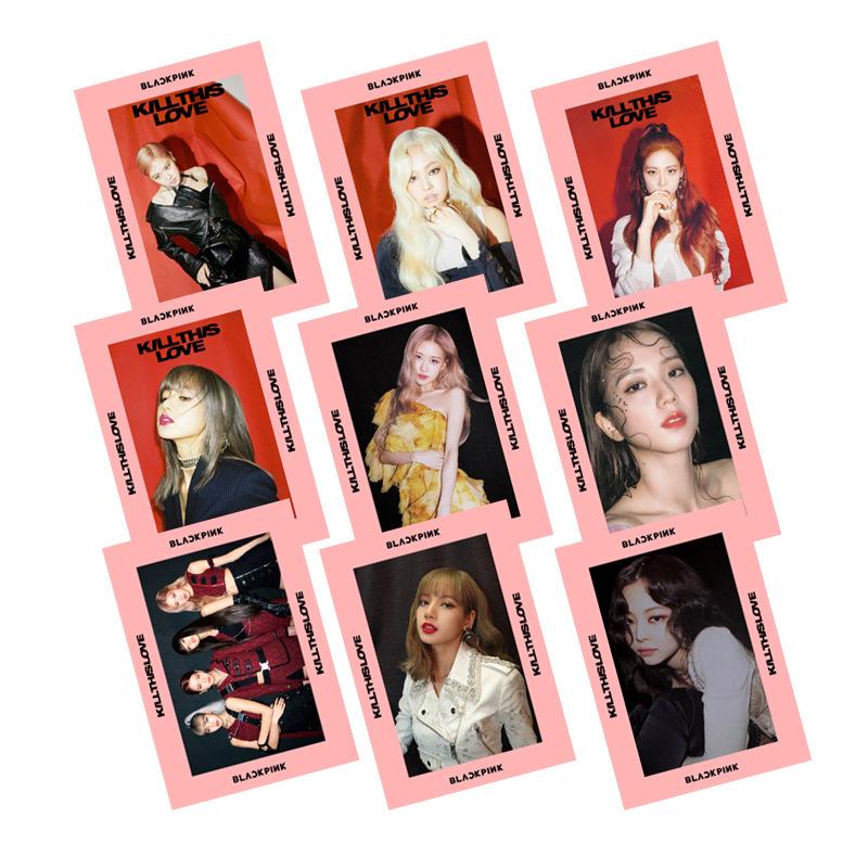 [MYKPOP]BLACKPINK KILL THIS LOVE - Semi Transparent Photo Card, KPOP Fans Collection SA19080406, 9pcs/set