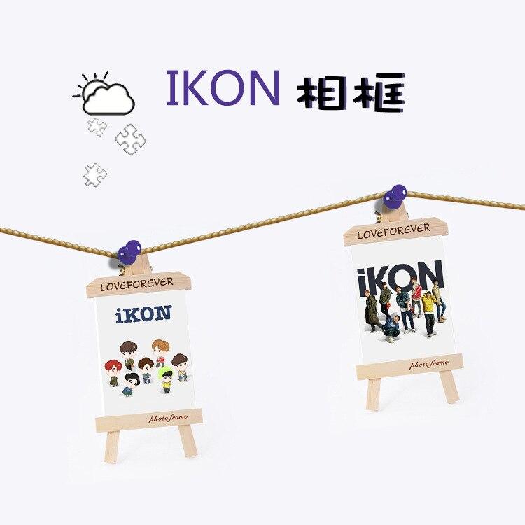 [MYKPOP]IKON RERURN Wood Frame + Photo KPOP Fans Collection SA18083109