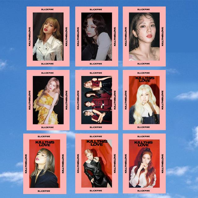 [MYKPOP]BLACKPINK KILL THIS LOVE - Semi Transparent Photo Card, KPOP Fans Collection SA19080406, 9pcs/set