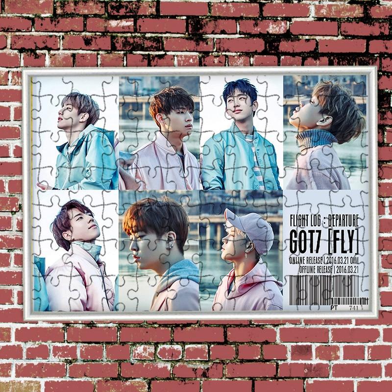 [MYKPOP]GOT7 FLY Puzzles 120pcs With a Photo Frame Desk Decoration KPOP Fans Collection SA18080510