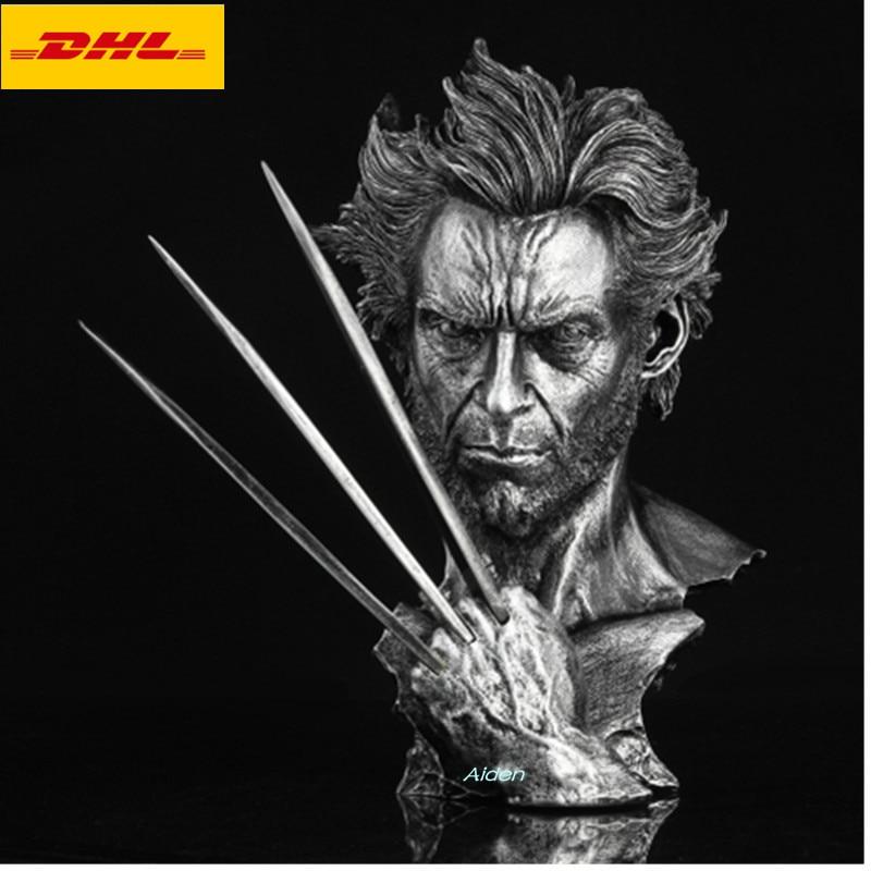 13" Statue Head Portrait X-Men Wolverine Bust Hugh Jackman Half-Length Photo Or Portrait GK Action Figure Toy BOX 32CM B481