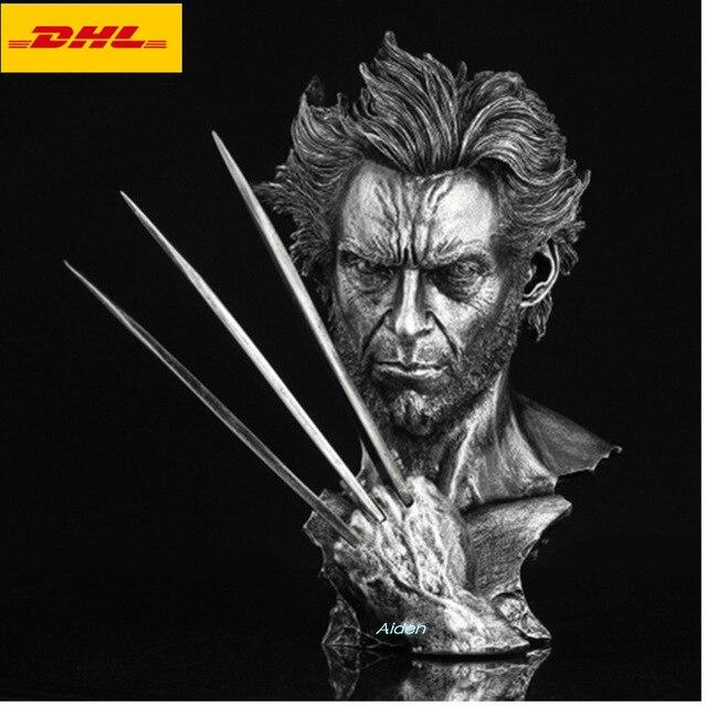 13" Statue Head Portrait X-Men Wolverine Bust Hugh Jackman Half-Length Photo Or Portrait GK Action Figure Toy BOX 32CM B481