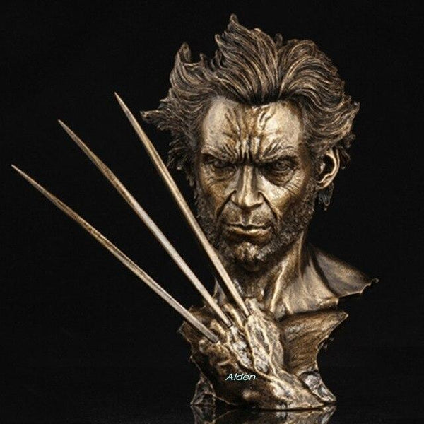 13" Statue Head Portrait X-Men Wolverine Bust Hugh Jackman Half-Length Photo Or Portrait GK Action Figure Toy BOX 32CM B481